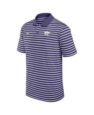Men's Purple Kansas State Wildcats Victory Stripe Performance Polo Shirt
