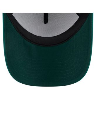 Toddler White/Green Athletics Painted A-Frame 9FORTY Trucker Adjustable Hat