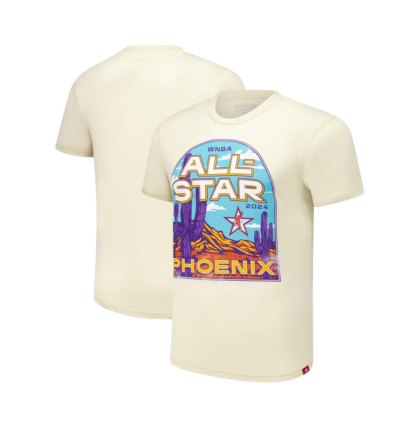 Футболка Sportiqe Cream 2024 WNBA All-Star Game Super Soft Comfy Tri-Blend — фото 1