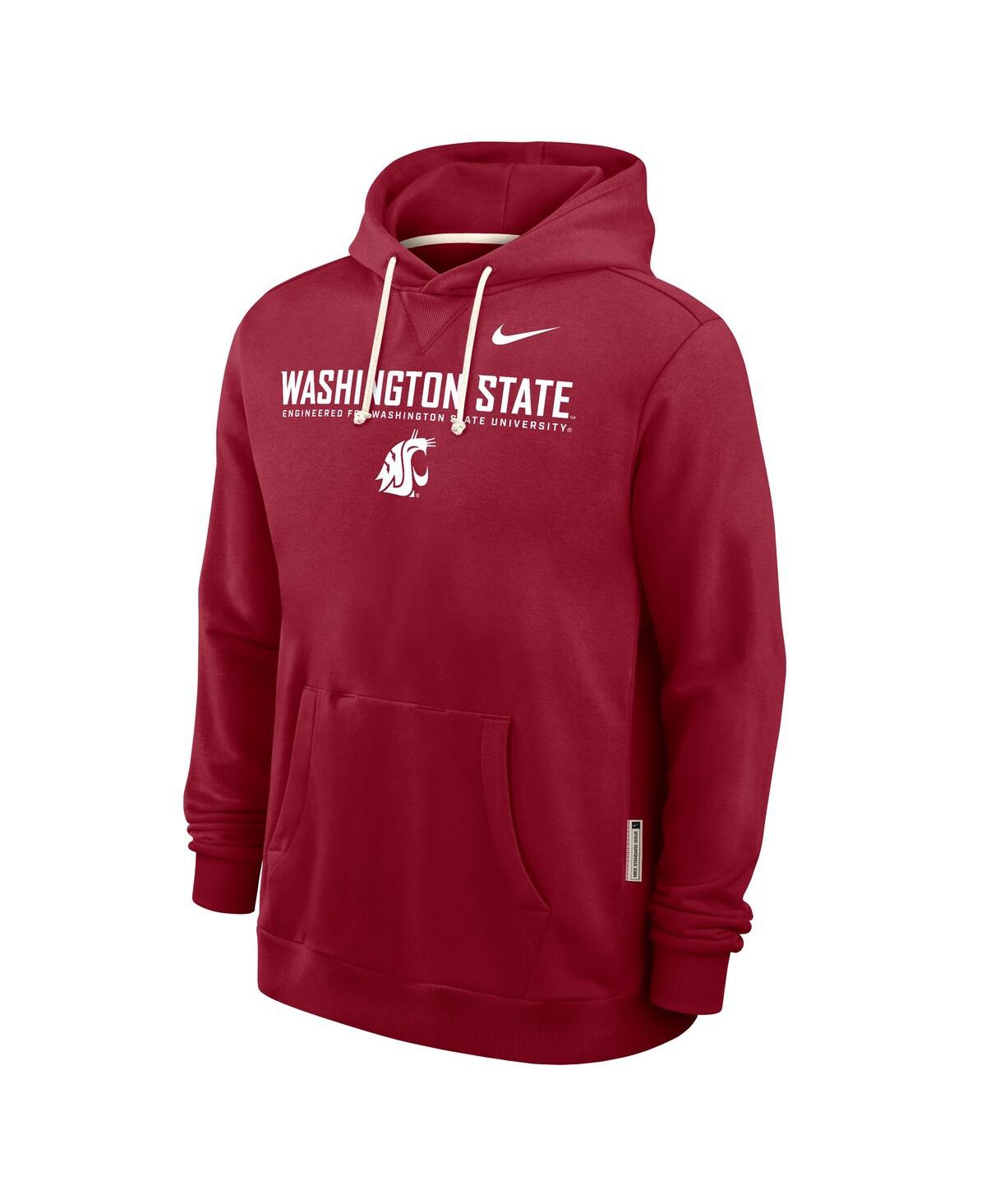 Nike Crimson Washington State Cougars 2025 Sideline Performance Pullover Hoodie In Red