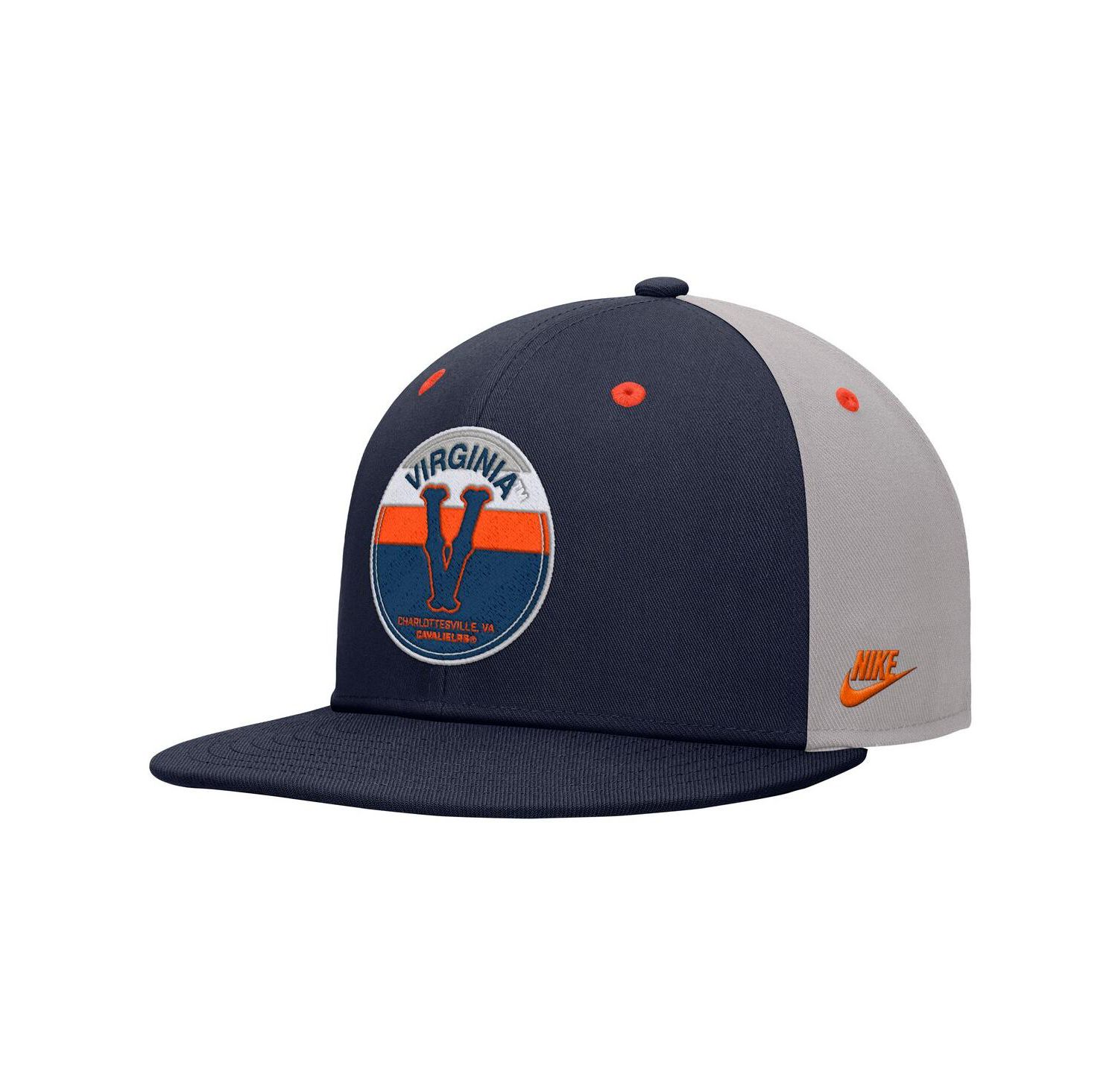 Men's Navy Virginia Cavaliers Vintage Patch Snapback Hat