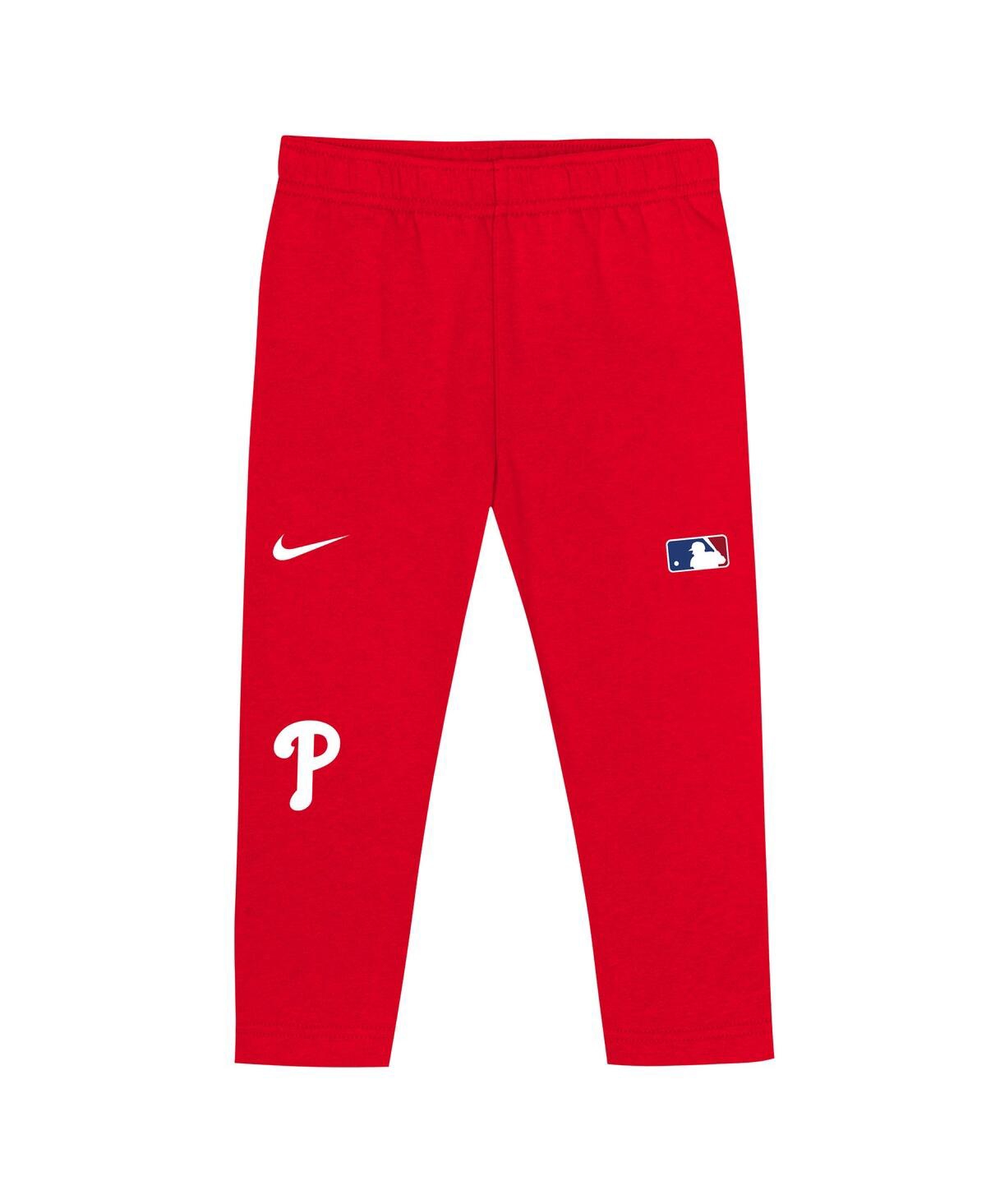 Nike Toddler 2-piece Red Philadelphia Phillies Club Fleece Pullover Hoodie And Sweatpants Set In Red