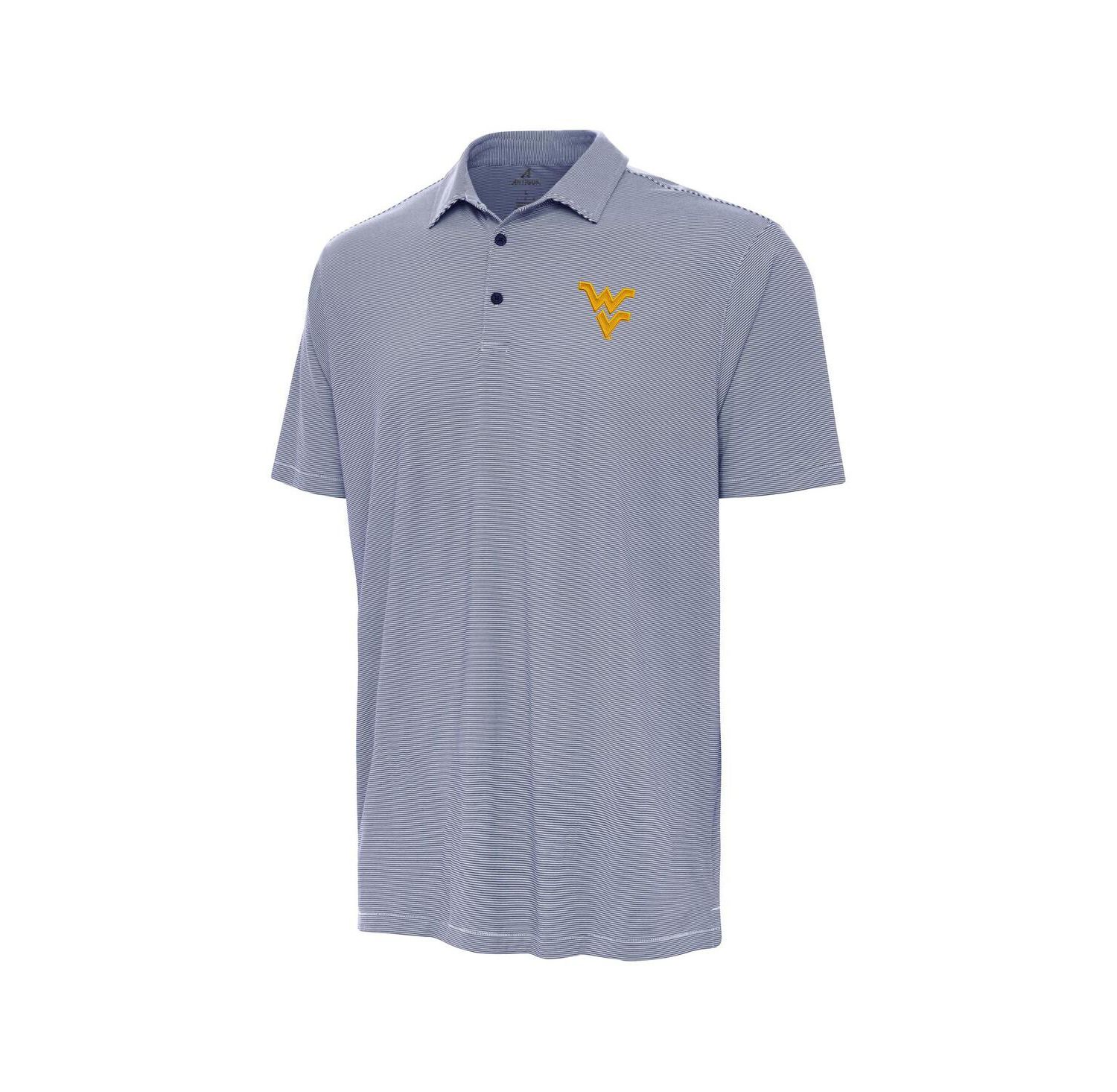 Men's Navy West Virginia Mountaineers Twine Polo Shirt