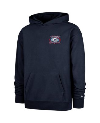 Men's Navy New York Yankees 2000 World Series Champions Showcase Backer Pullover Hoodie