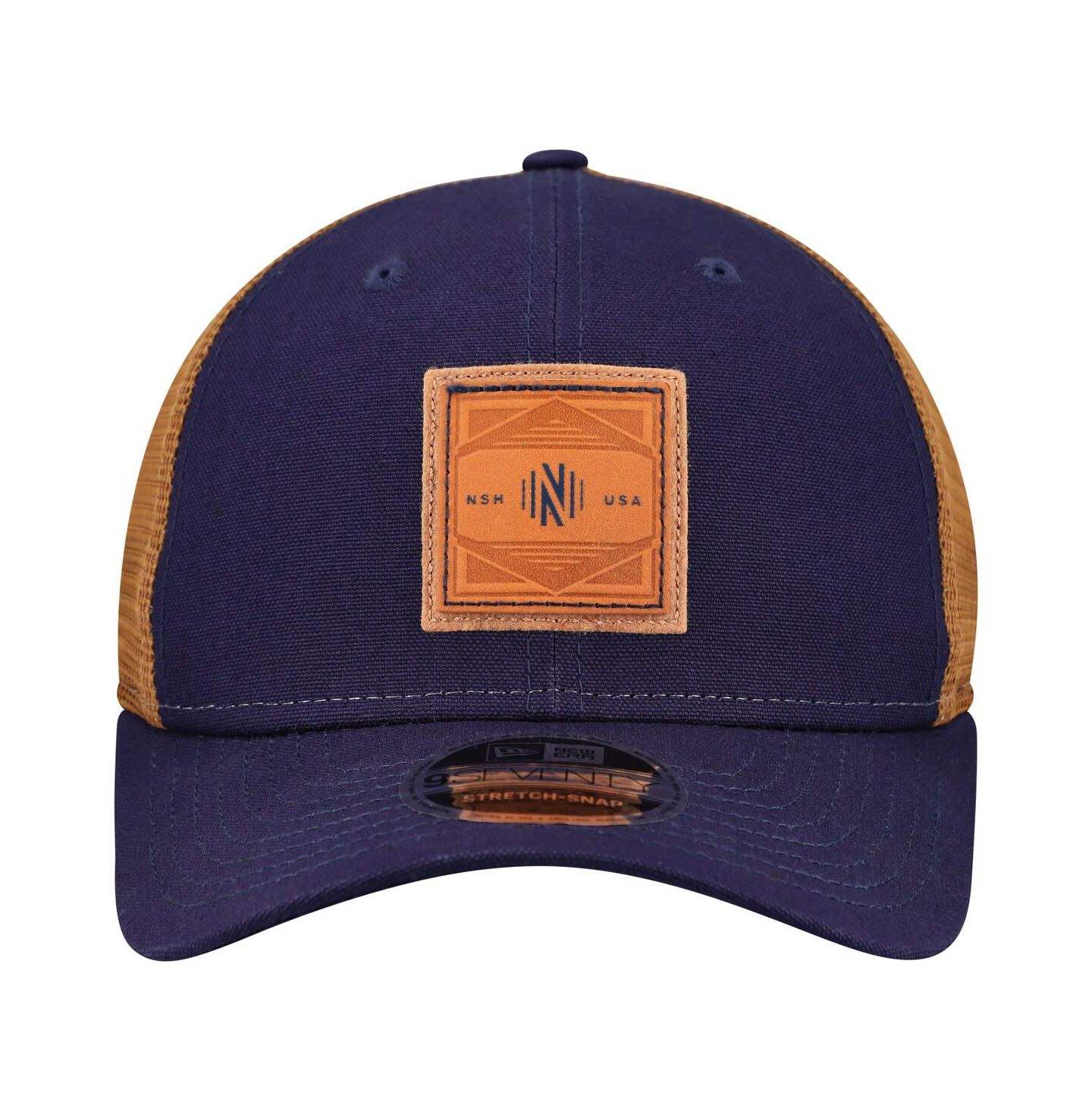 Мужская кепка New Era Navy Nashville SC Debossed Logo 9SEVENTY Stretch Snap Adjustable Hat — фото 3