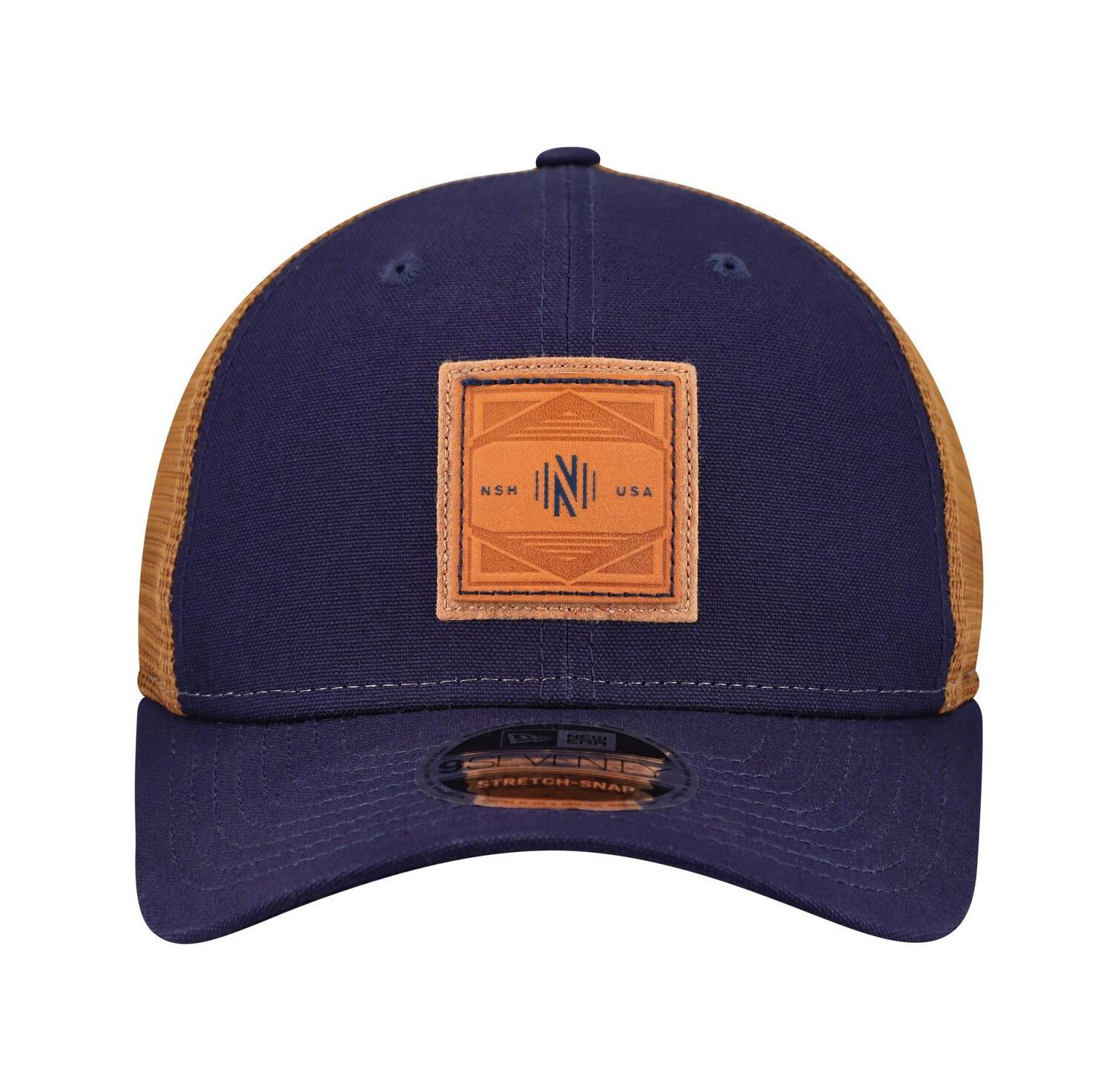 Men's Navy Nashville SC Debossed Logo 9SEVENTY Stretch Snap Adjustable Hat