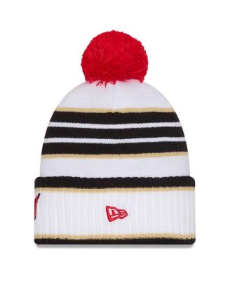 Men's White D.C. United 2025 Jersey Hook Cuffed Knit with Pom Hat
