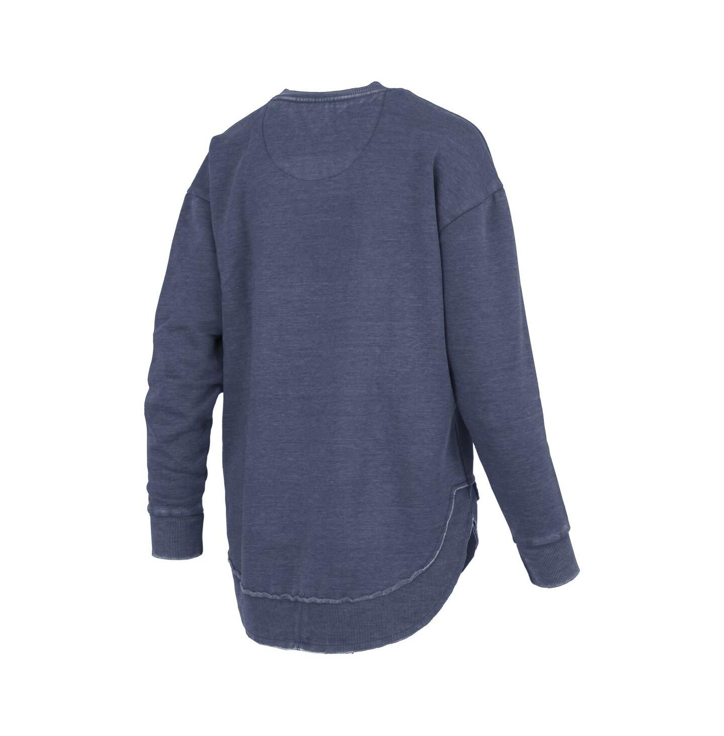 Женская толстовка Pressbox Navy Michigan Wolverines Westin Poncho V-Neck Pullover — фото 3