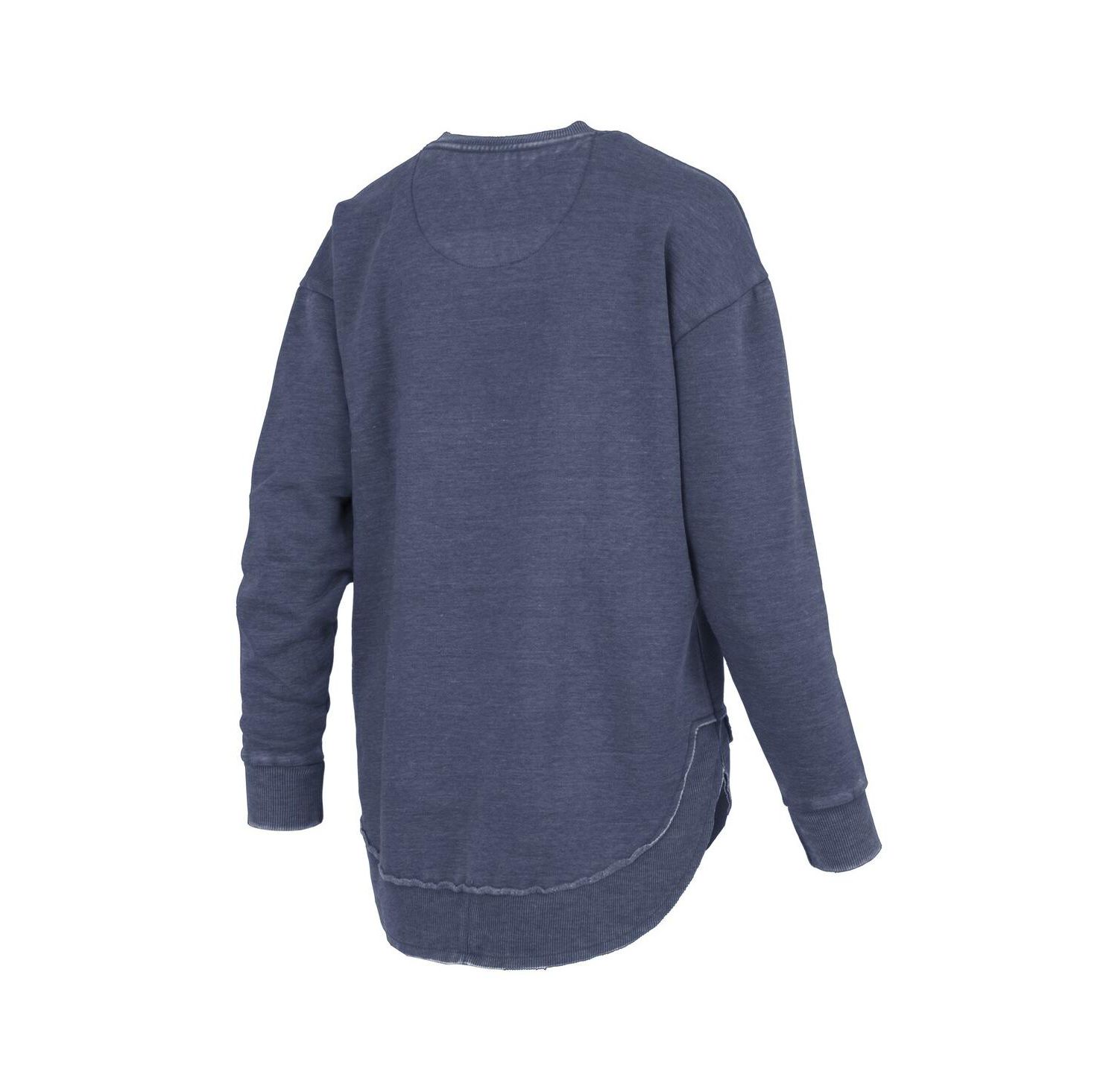 Women's Navy Michigan Wolverines Westin Poncho V-Neck Pullover Sweatshirt