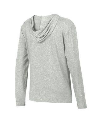 Women's Heather Gray South Carolina Gamecocks Tri-Blend Breezy Long Sleeve Hoodie T-Shirt