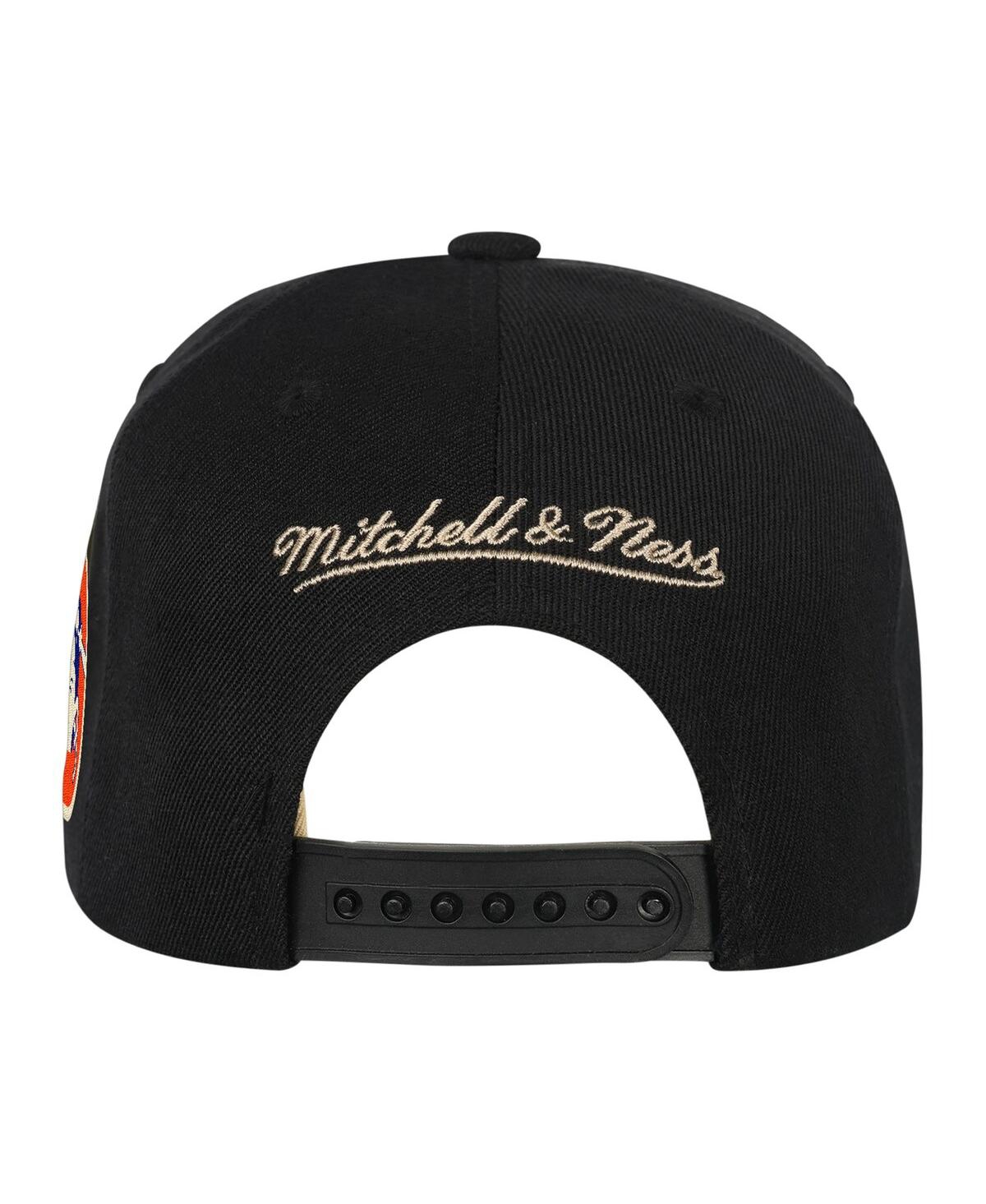 Mitchell & Ness Big Boys And Girls Black Denver Broncos Cream Team Script Snapback Hat In Green