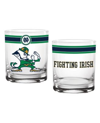 Indigo Falls - Notre Dame Fighting Irish 14oz. Classic Glass, Set of 2