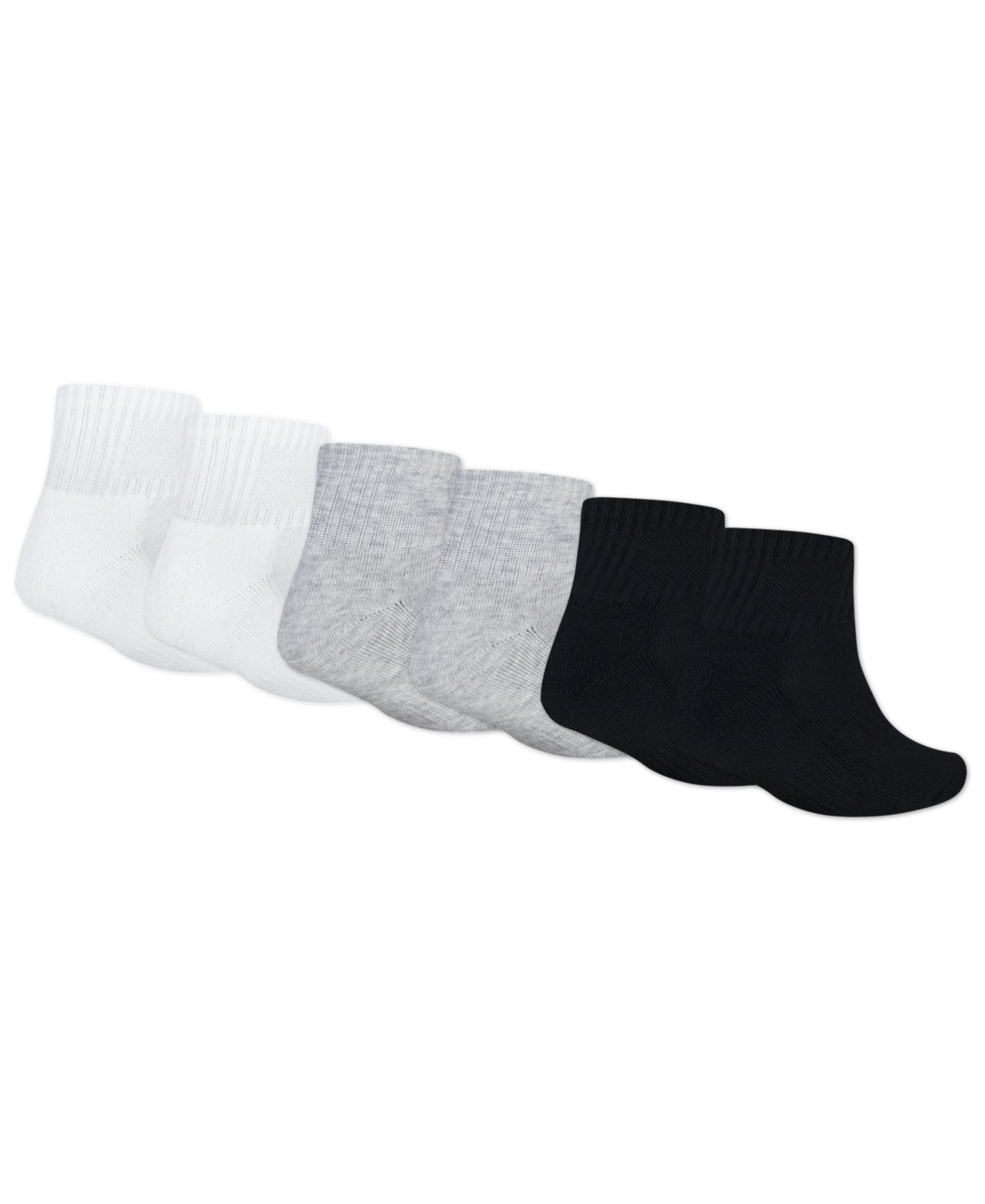 Boys' and Girls' Neutral Ankle Socks, 6-Pack