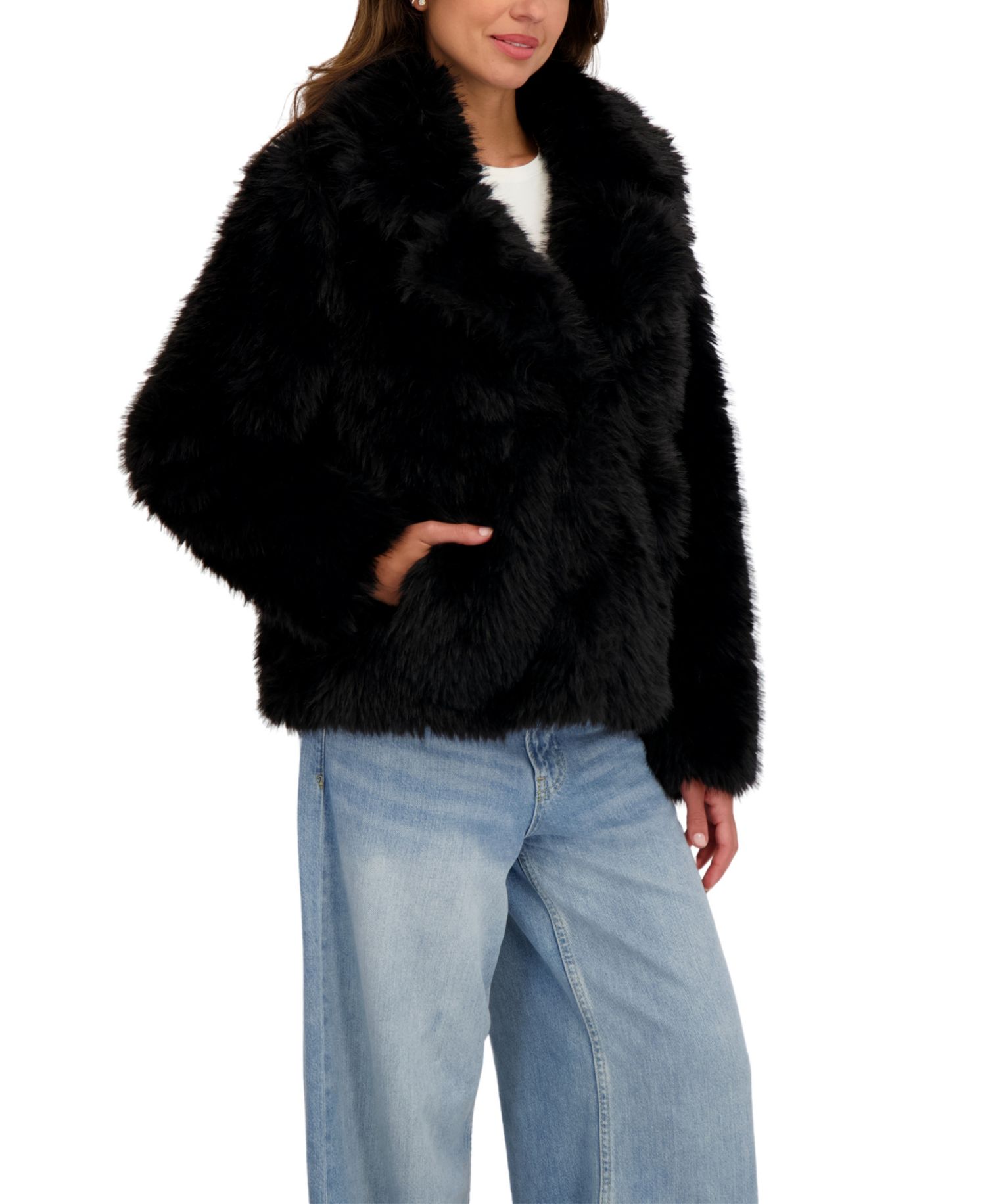 Women's Long Hair Faux Fur Jacket