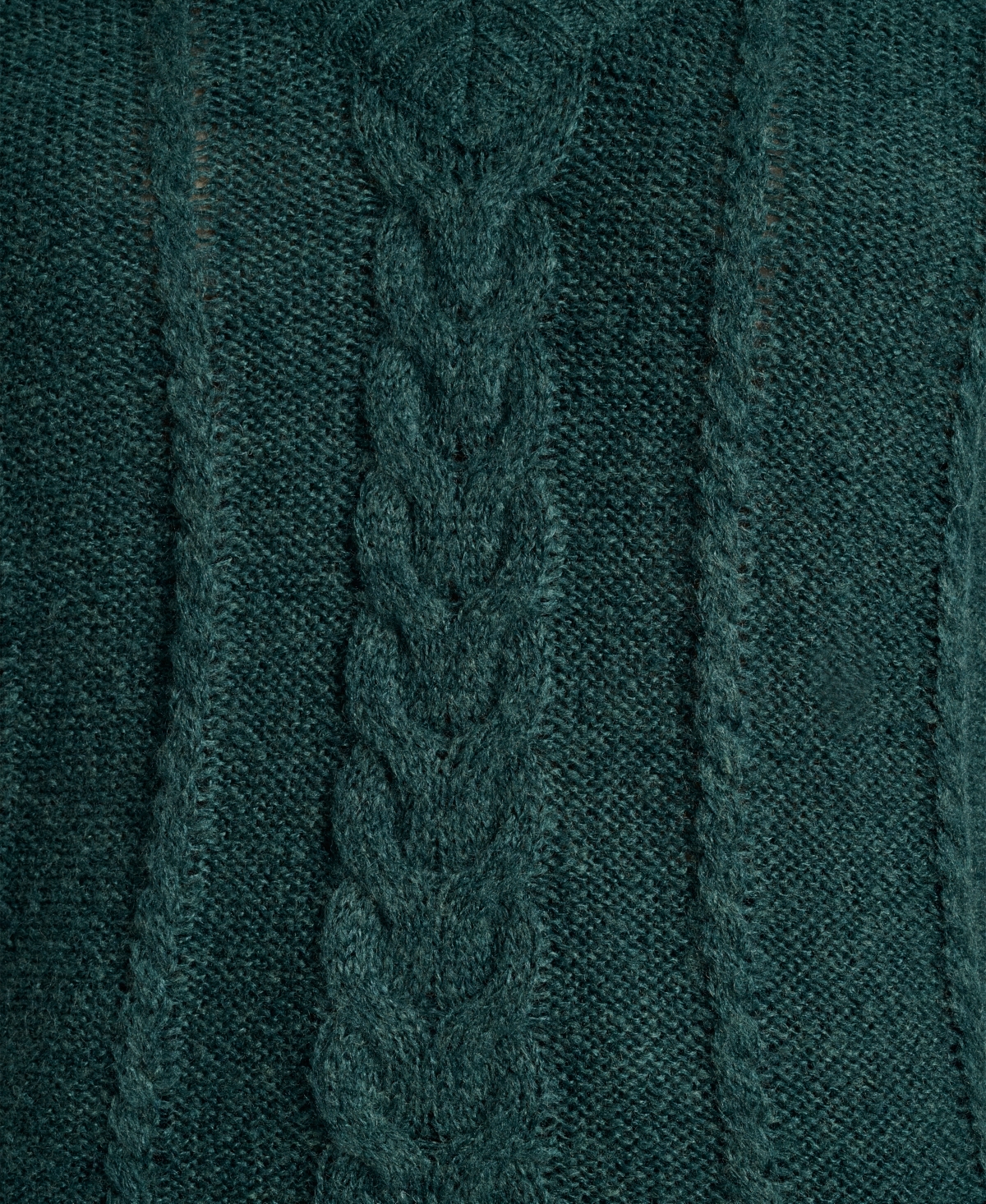 Dkny Jeans Women's V-neck Cable-knit Sweater In Green