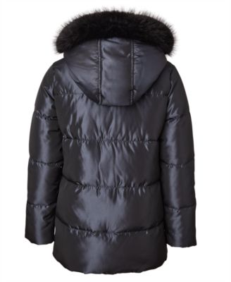 Big Girls' Iridescent Hooded Puffer Jacket