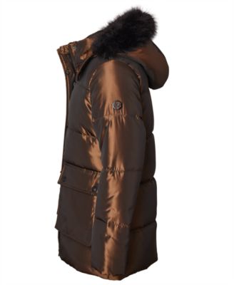 Big Girls Iridescent Hooded Puffer Jacket