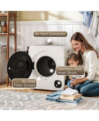 Portable Clothes Dryer, Laundry Dryer w/ Stainless Steel Tub,