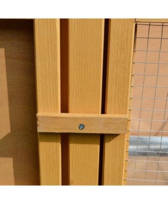 Wooden Rabbit Hutch Bunny Cage with Openable Waterproof Roof