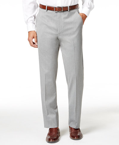 Alfani Men's Traveler Light Grey Solid Slim-Fit Pants, Only at ...