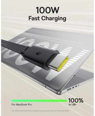 Retractable USB C Cable, 100W 4.9ft USBC to USBC Fast Charging Cable, 6-Stage Length Preset Retractable Type C Charger Cord