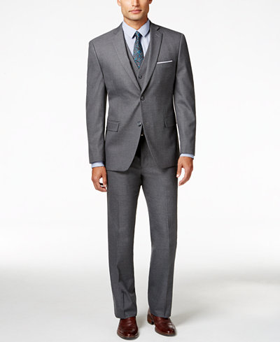 Alfani Men's Traveler Grey Solid Slim-Fit Suit Separates, Only at Macy's