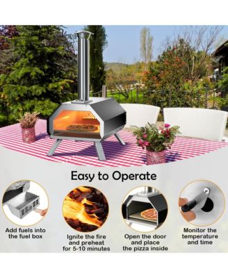 Outdoor Pizza Oven Machine 12'' Pizza  Grill Maker Portable with  Foldable legs