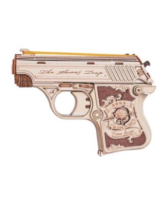 3D Puzzles Mini Shot Firing Mechanism Assault Mechanical DIY Model Kit Toy for Teens Boys Gift, Multicolored, 5.7"1.6"4.3