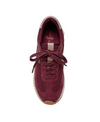 KAISA Women's Low Profile Lace-up Nylon and Leather Trainers
