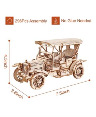 3D Wooden Puzzle Vintage Car 1:15 Scale Exquisite Wood Craft Kit Gift for Adults Desk Toys Gift for Boys/Girls, 7.5"3.6"4.5