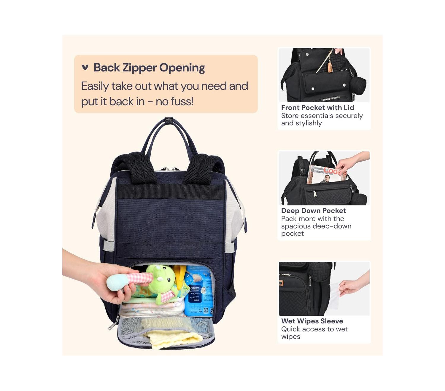 Kids Diaper Bag Backpack Ultimate Bag Versatile Diaper Bag for Modern Parents
