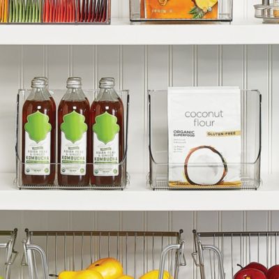 Open-Front Bin for Household Storage, Set of 2, Clear, Made in USA