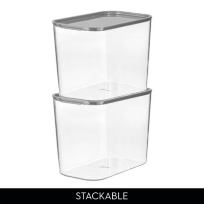 Wallspace Tall Inner Bin with Lid - Clear/Charcoal - Made in USA