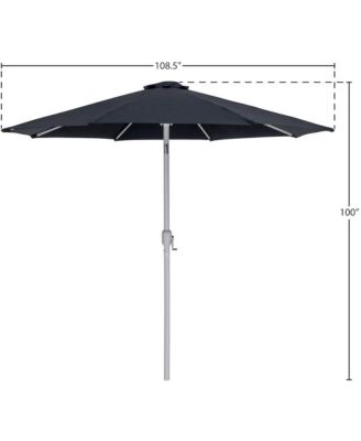 Fiji Black Fabric Patio Umbrellas
