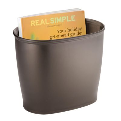 Oval 2.1 Gallon / 8 Liter Plastic Trash Can, 2-Pack, Bronze, Made in USA