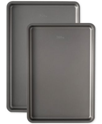 Wilton - Silver Non-Stick Bakeware 2-Pc. Medium and Large Baking Sheet Set