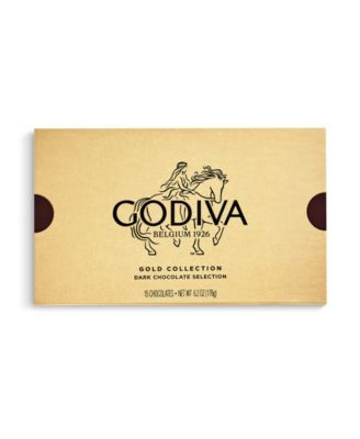 Assorted Dark Chocolate Gold Gift Box, 15 Pieces