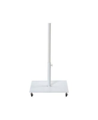 Belize Matte White Steel Patio Umbrella Base