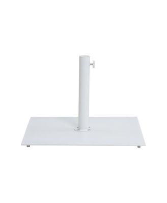 Fiji White Fabric / Matte White Aluminum Patio Umbrella with Base Sets