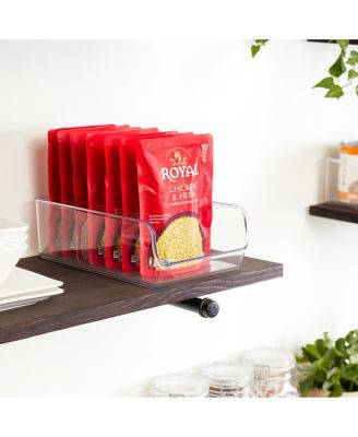 Pantry Organizer Bins for Cabinets or Fridge - Set of 4 - Clear