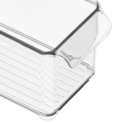 Set of 3 Stackable Fridge Storage Bin with Handle