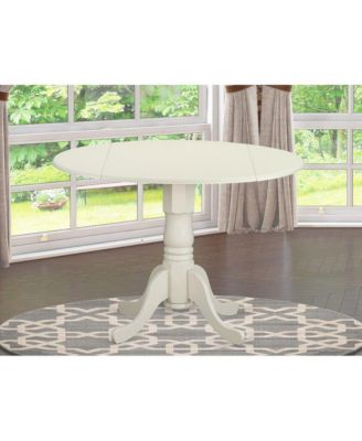 5 Pc Dining Set, Solid Wood Table with 2 Drop Leaves & 4 Double X-Back Linen Upholstered Chairs