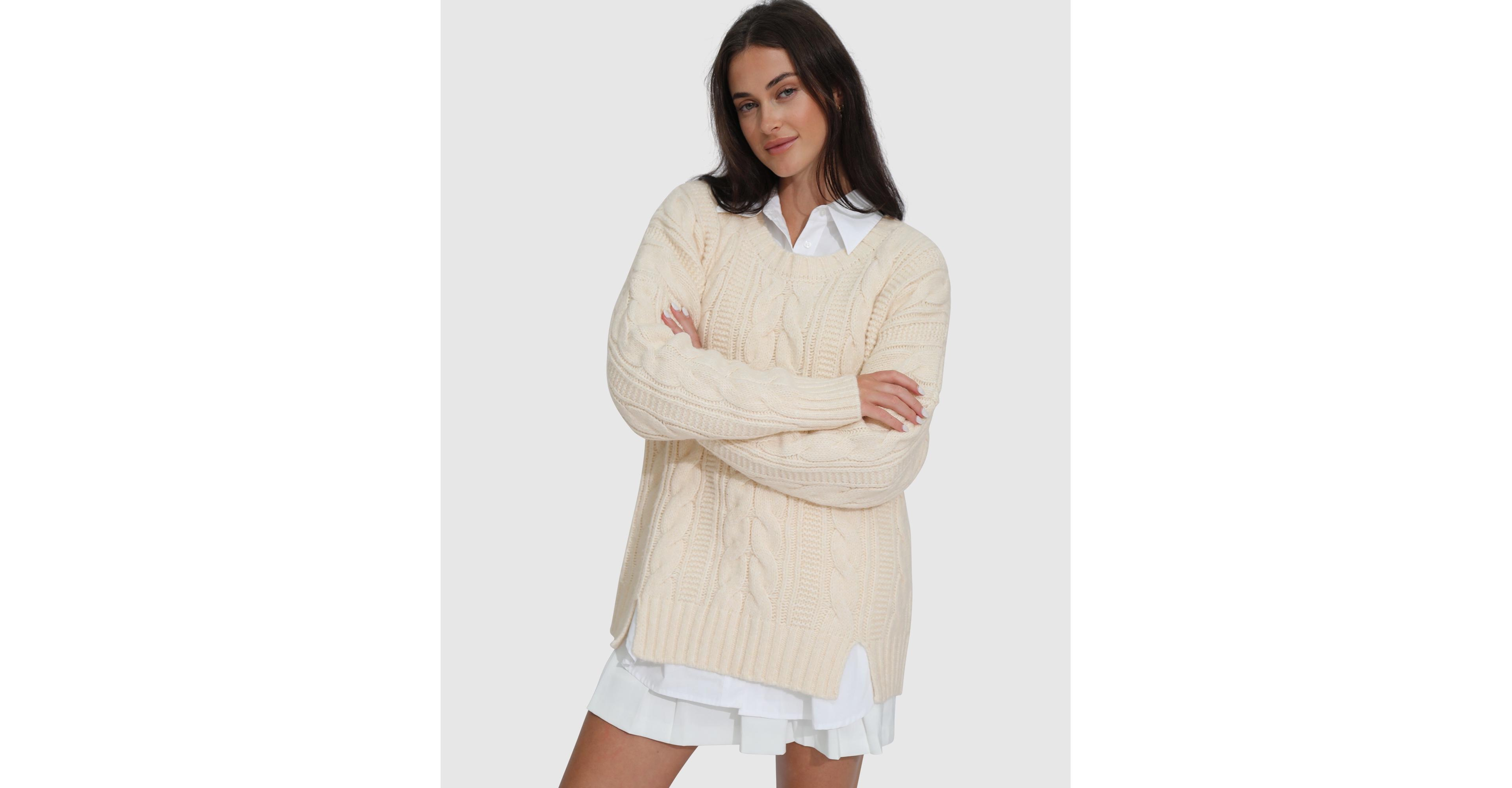 Belle & Bloom Women's Perfect Me Oversized Crew Sweater