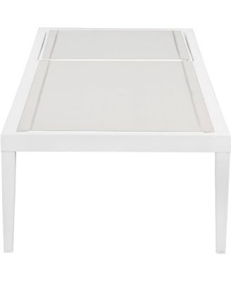 Nizuc White Mesh Water Resistant Fabric Outdoor Patio Chaise Lounge Chair