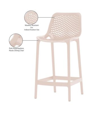 Mykonos Pink Outdoor Patio Stool, Set of 4