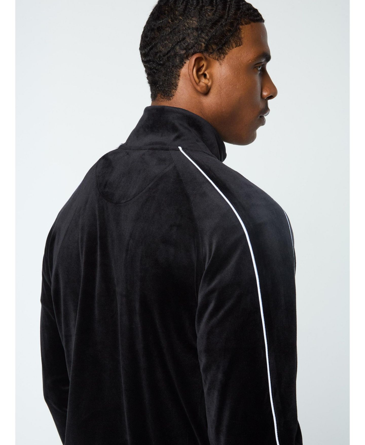 Мужская куртка Sergio Tacchini Lioni Velour Track Jacket, цвет: Чёрный — фото 6
