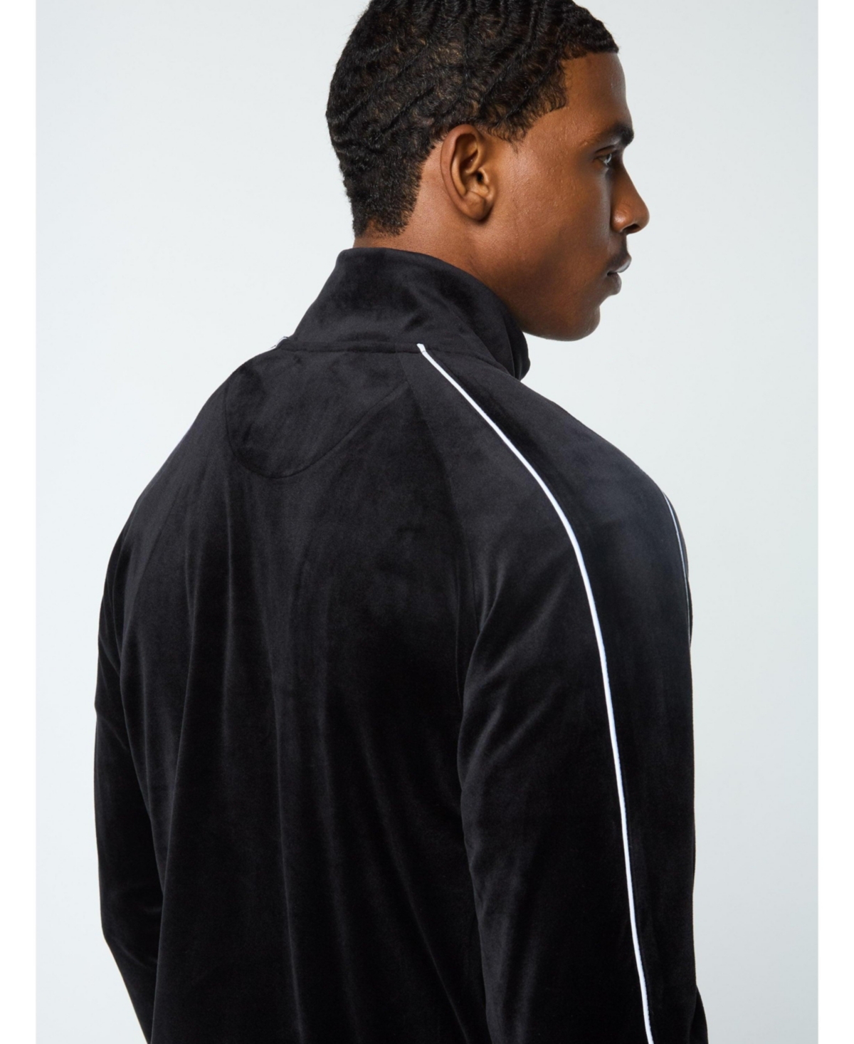Sergio Tacchini Men's Lioni Velour Track Jacket In Black