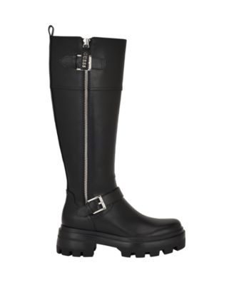 Women's Lynnie Tall Wide Calf Buckle Moto Lug Boots
