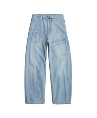 Women's Belted Cargo Loose Jeans