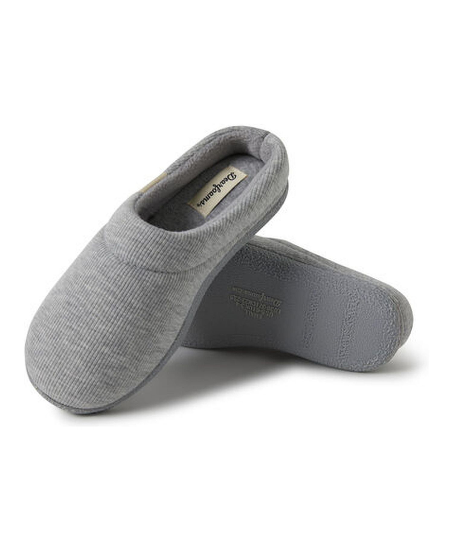 Women's Lacey Rib Knit House Shoe Clog Slipper